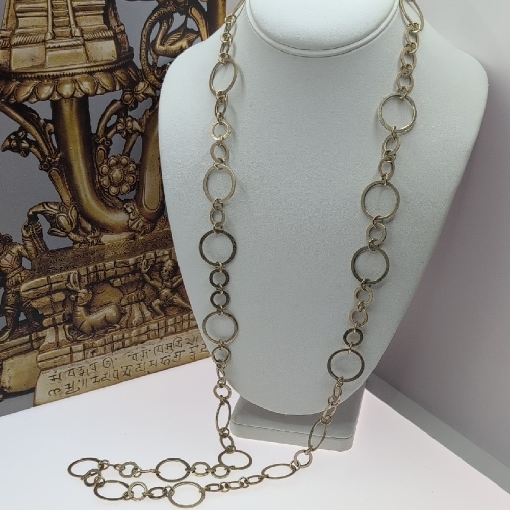 Chico's Gold Circle Link Necklace